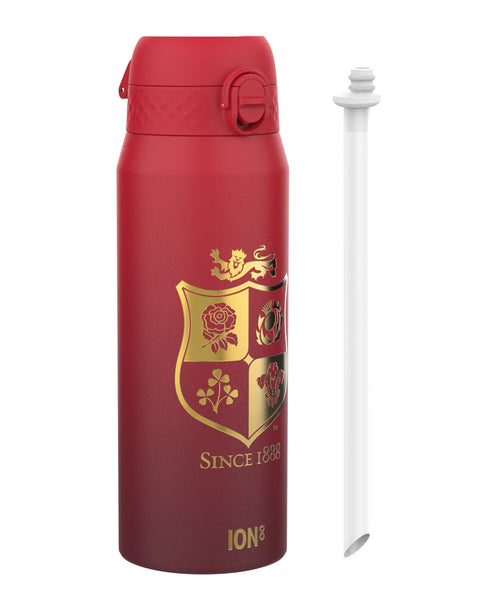 Lions X ION8 Insulated Steel Water Bottle, British & Irish Lions, Sea of Red, 750ml (24oz)
