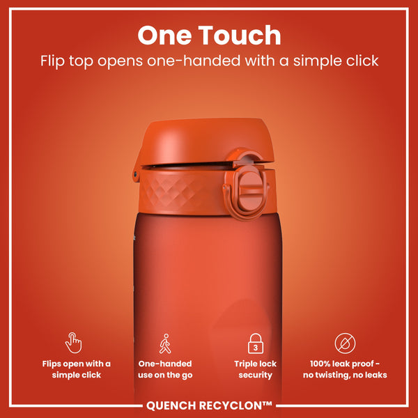 Leak Proof 1 litre Water Bottle, Recyclon, Hearty Orange, 1L