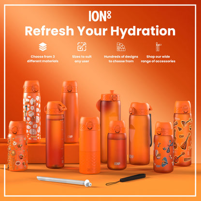 Leak Proof 1 litre Water Bottle, Recyclon, Orange, 1L