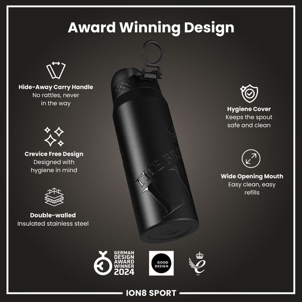 Lions X ION8 Insulated Steel Water Bottle, British & Irish Lions, Lions, 750ml (24oz)