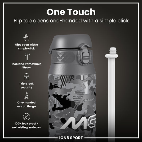 MotoGP x ION8 Insulated Steel Water Bottle, MotoGP Camouflage, 750ml (24oz)