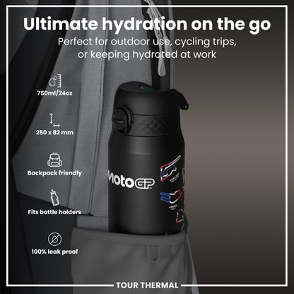 MotoGP X ION8 Insulated Steel Water Bottle, MotoGP Mix, 750ml (24oz)