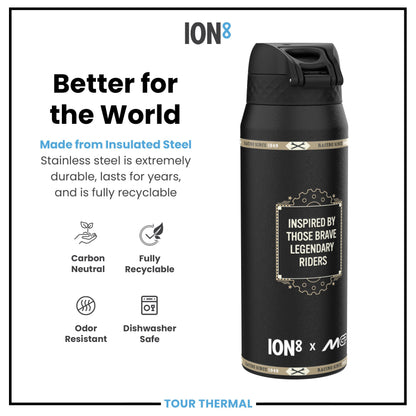 MotoGP X ION8 Insulated Steel Water Bottle, MotoGP Speed, 750ml (24oz)