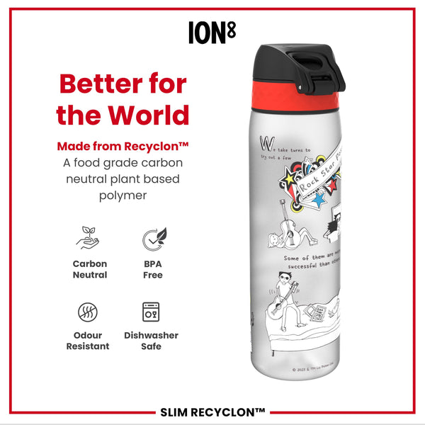 Tom Gates x ION8 Water Bottle, Recyclon, Rockstar, 500ml (18oz)