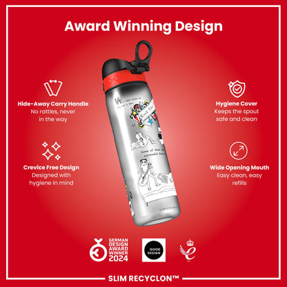 Tom Gates x Ion8 Water Bottle, Recyclon, Rockstar, 500ml (18oz)