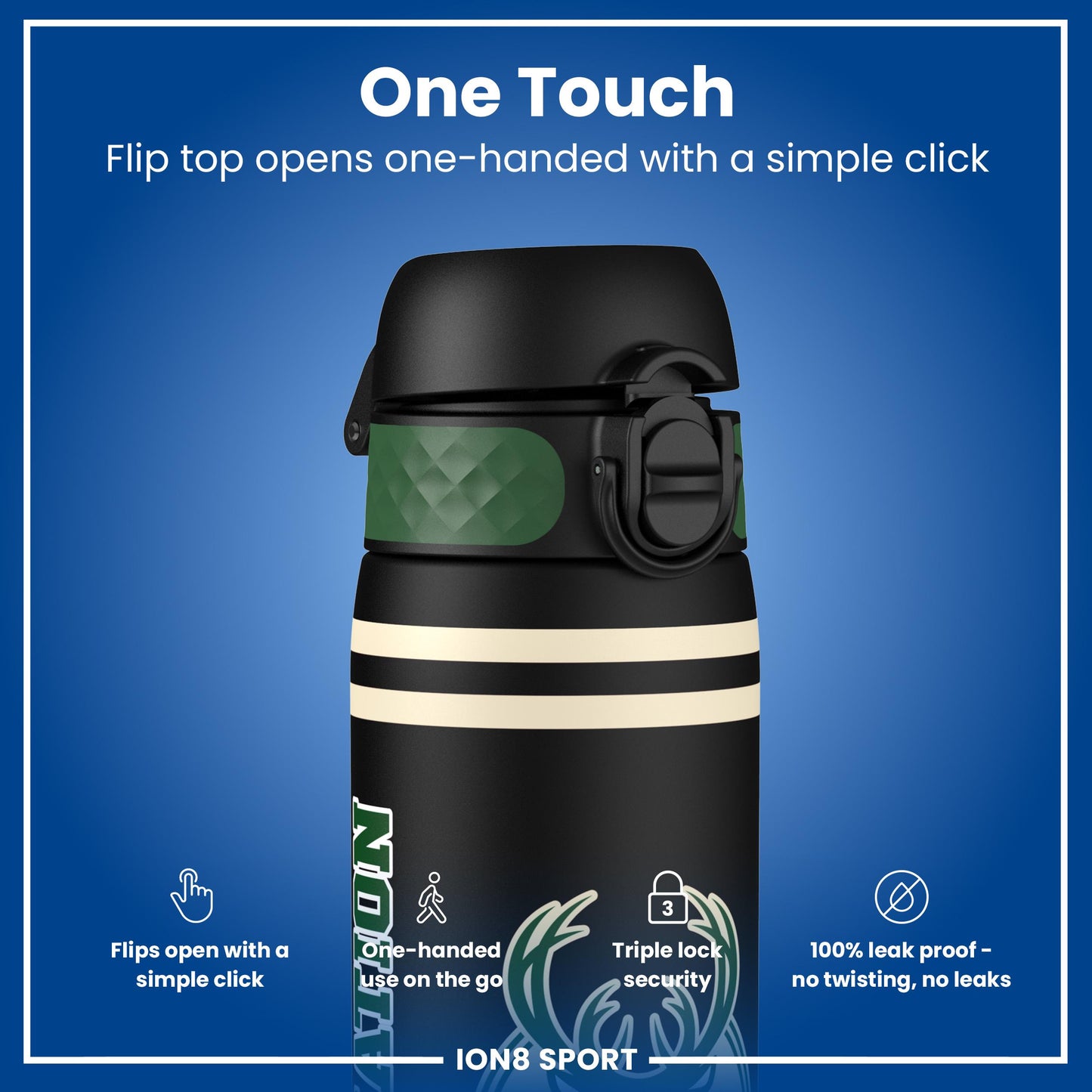 NBA x Ion8 Sports, Recyclon, Milwaukee Bucks, 500ml (18oz)
