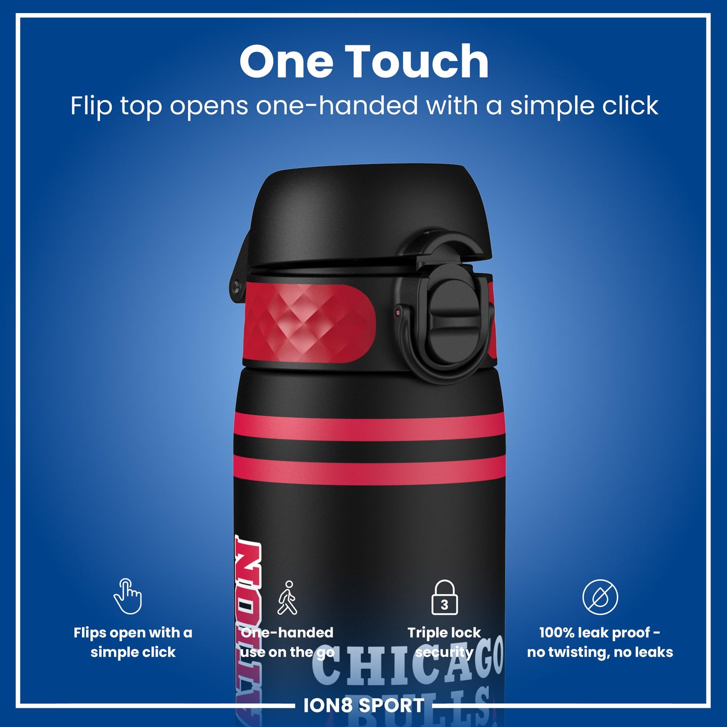 NBA x Ion8 Sports, Recyclon, Chicago Bulls, 500ml (18oz)