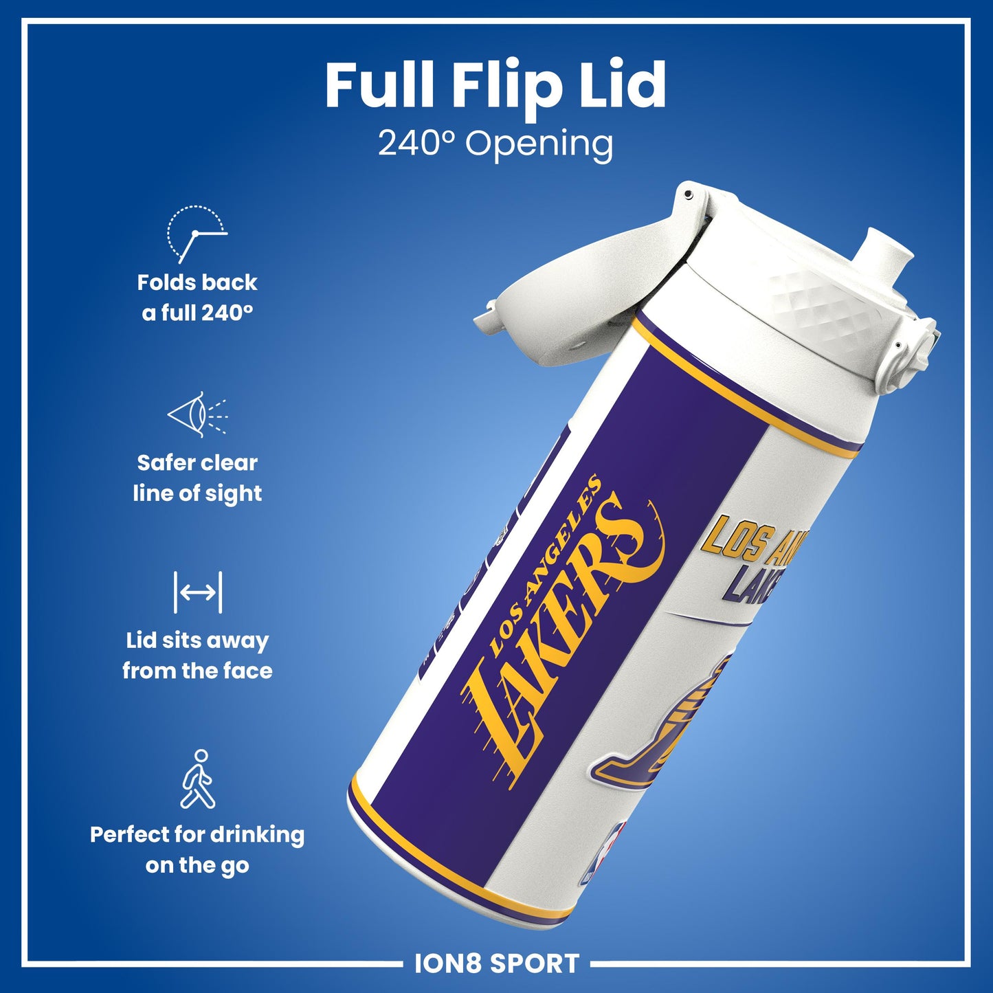 NBA x Ion8 Sports, Insulated Bottle, LA Lakers, 750ml (24oz)