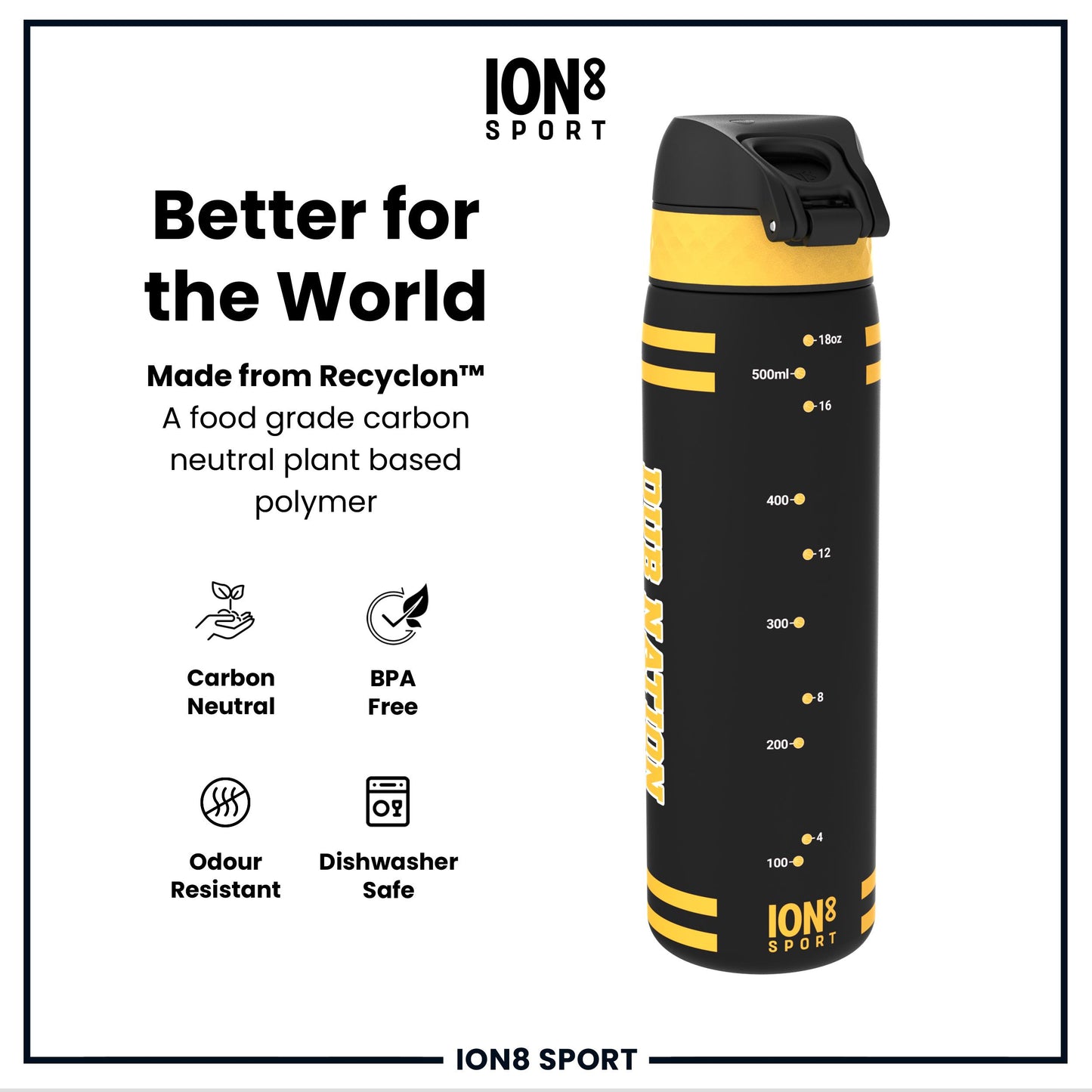NBA x Ion8 Sports, Recyclon, GS Warriors, 500ml (18oz)