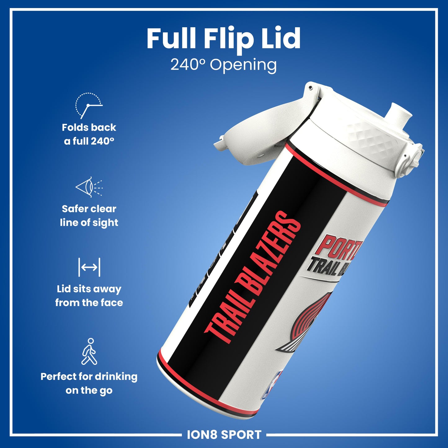 NBA x Ion8 Sports, Insulated Bottle, Portland Trailblazers, 750ml (24oz)