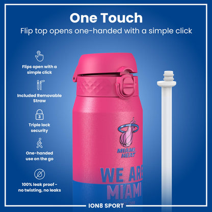 NBA x Ion8 Sports, Insulated Bottle, Miami Heat, 750ml (24oz)