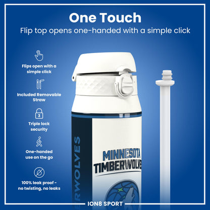 NBA x Ion8 Sports, Insulated Bottle, MN Timberwolves, 750ml (24oz)