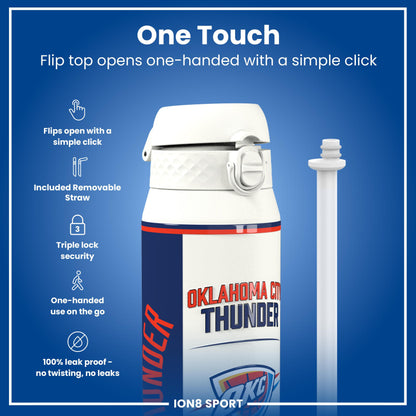NBA x Ion8 Sports, Insulated Bottle, OK City Thunder, 750ml (24oz)
