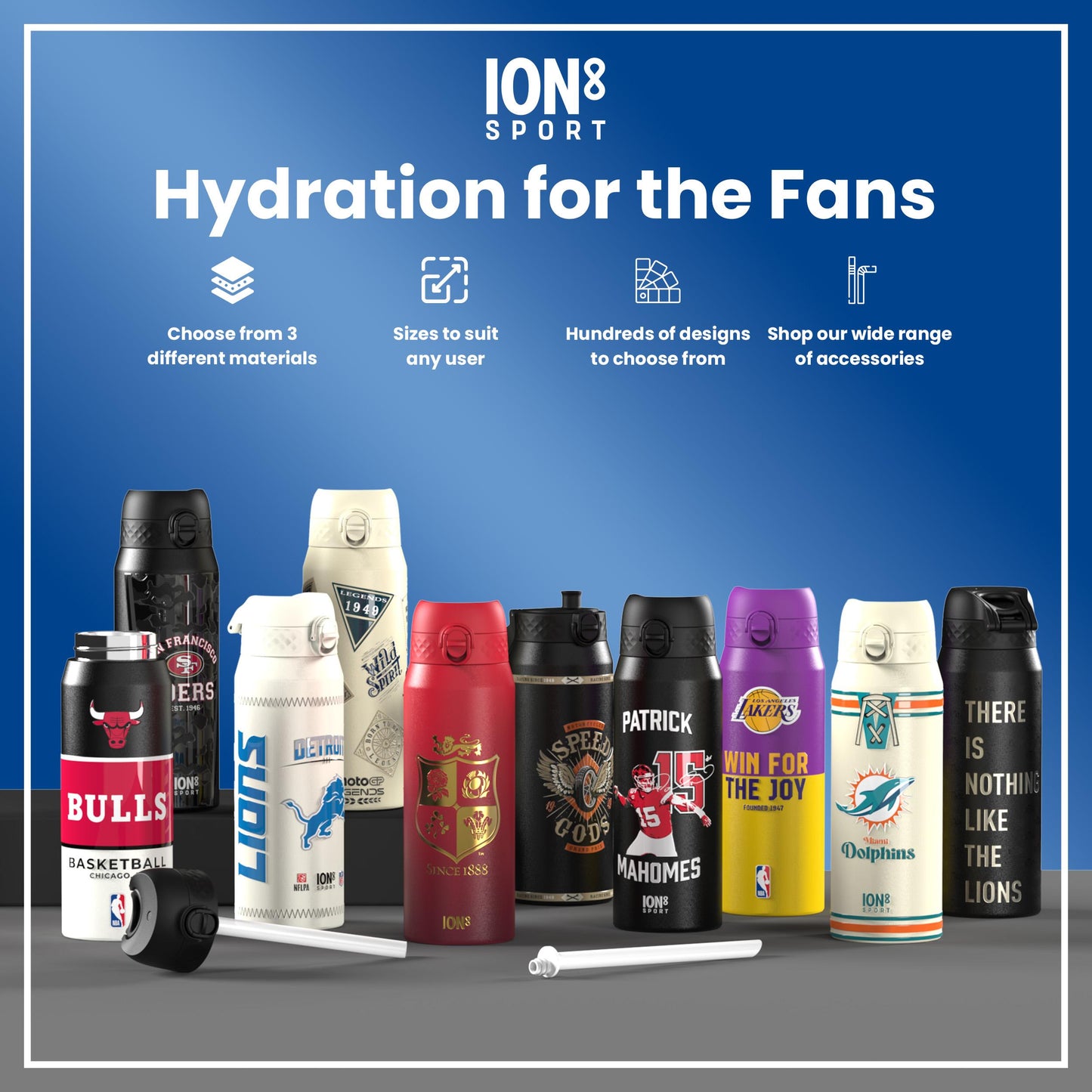 NBA x Ion8 Sports, Insulated Bottle, OK City Thunder, 750ml (24oz)