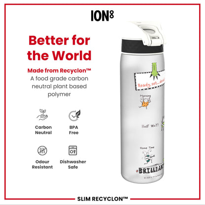 Tom Gates x Ion8 Leakproof, Recyclon, Motivator, 500ml (18oz)