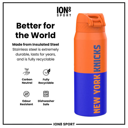 NBA x Ion8 Sports, Insulated Bottle, NY Knicks, 750ml (24oz)