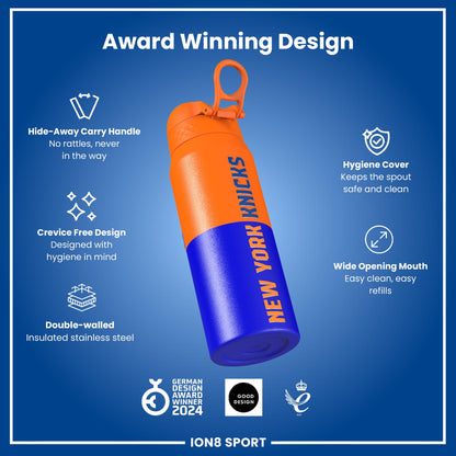 NBA x Ion8 Sports, Insulated Bottle, NY Knicks, 750ml (24oz)