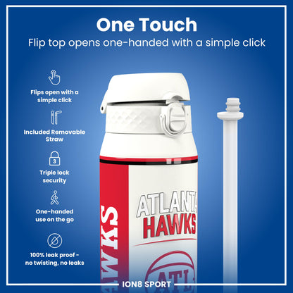 NBA x Ion8 Sports, Insulated Bottle, Atlanta Hawks, 750ml (24oz)