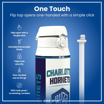 NBA x Ion8 Sports, Insulated Bottle, Charlotte Hornets, 750ml (24oz)