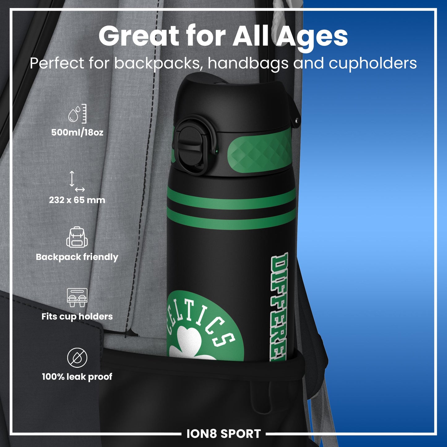 NBA x Ion8 Sports, Recyclon, Boston Celtics, 500ml (18oz)