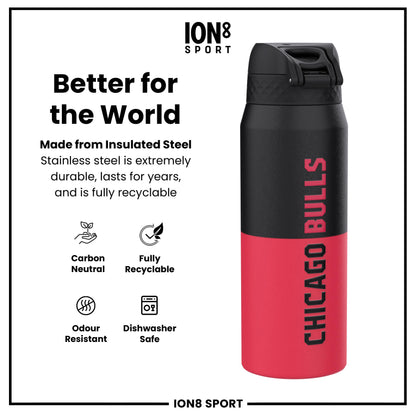 NBA x Ion8 Sports, Insulated Bottle, Chicago Bulls, 750ml (24oz)