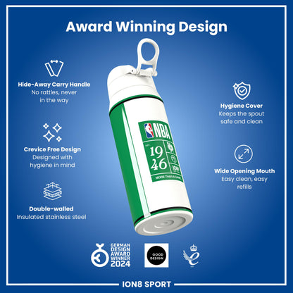 NBA x Ion8 Sports, Insulated Bottle, Boston Celtics, 750ml (24oz)