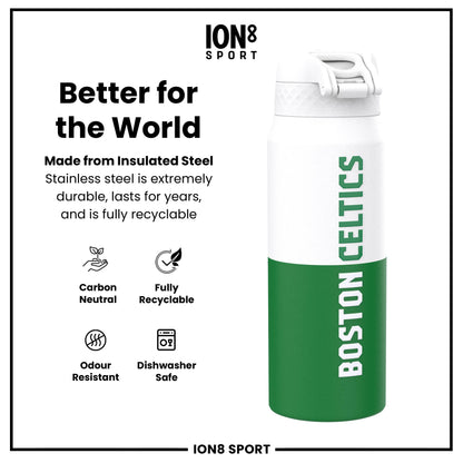 NBA x Ion8 Sports, Insulated Bottle, Boston Celtics, 750ml (24oz)