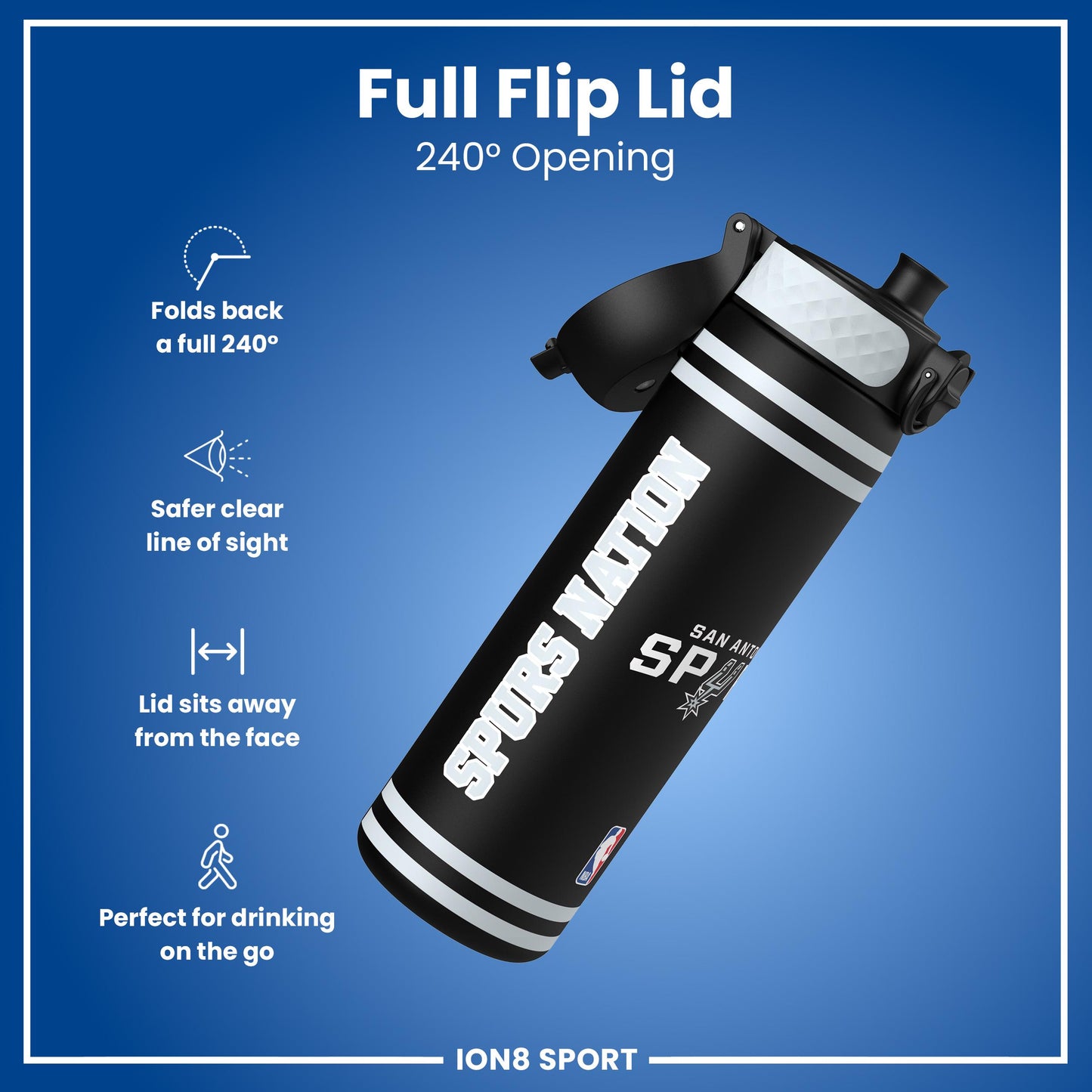 NBA x Ion8 Sports, Recyclon, SA Spurs, 500ml (18oz)