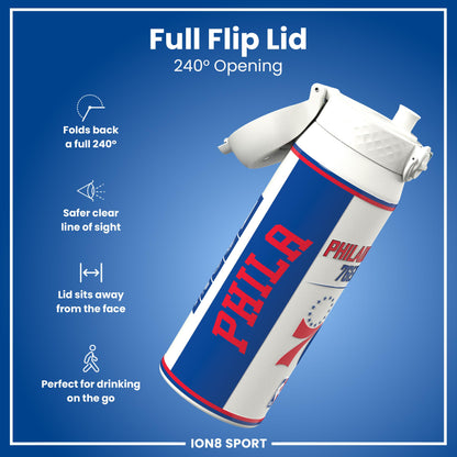 NBA x Ion8 Sports, Insulated Bottle, Philadelphia 76ers, 750ml (24oz)