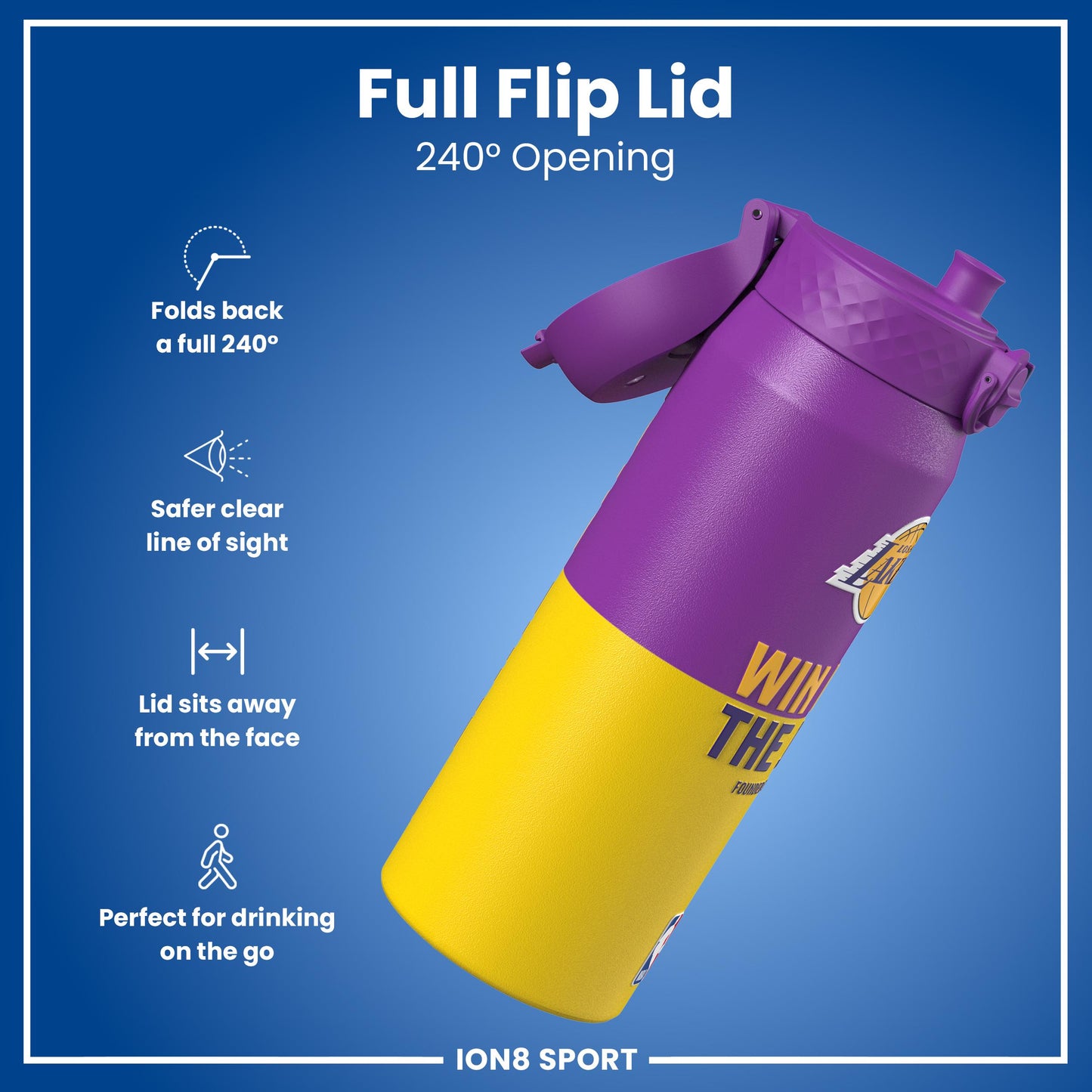 NBA x Ion8 Sports, Insulated Bottle, LA Lakers, 750ml (24oz)