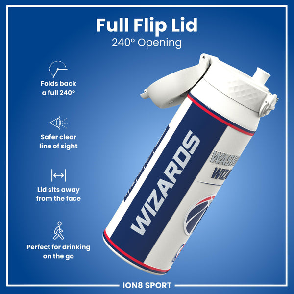 NBA x ION8, Insulated Steel Bottle, D.C Wizards, 750ml (24oz)