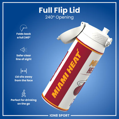 NBA x Ion8 Sports, Insulated Bottle, Miami Heat, 750ml (24oz)