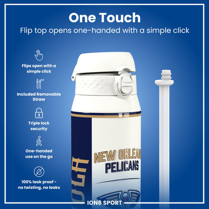 NBA x Ion8 Sports, Insulated Bottle, NOLA Pelicans, 750ml (24oz)