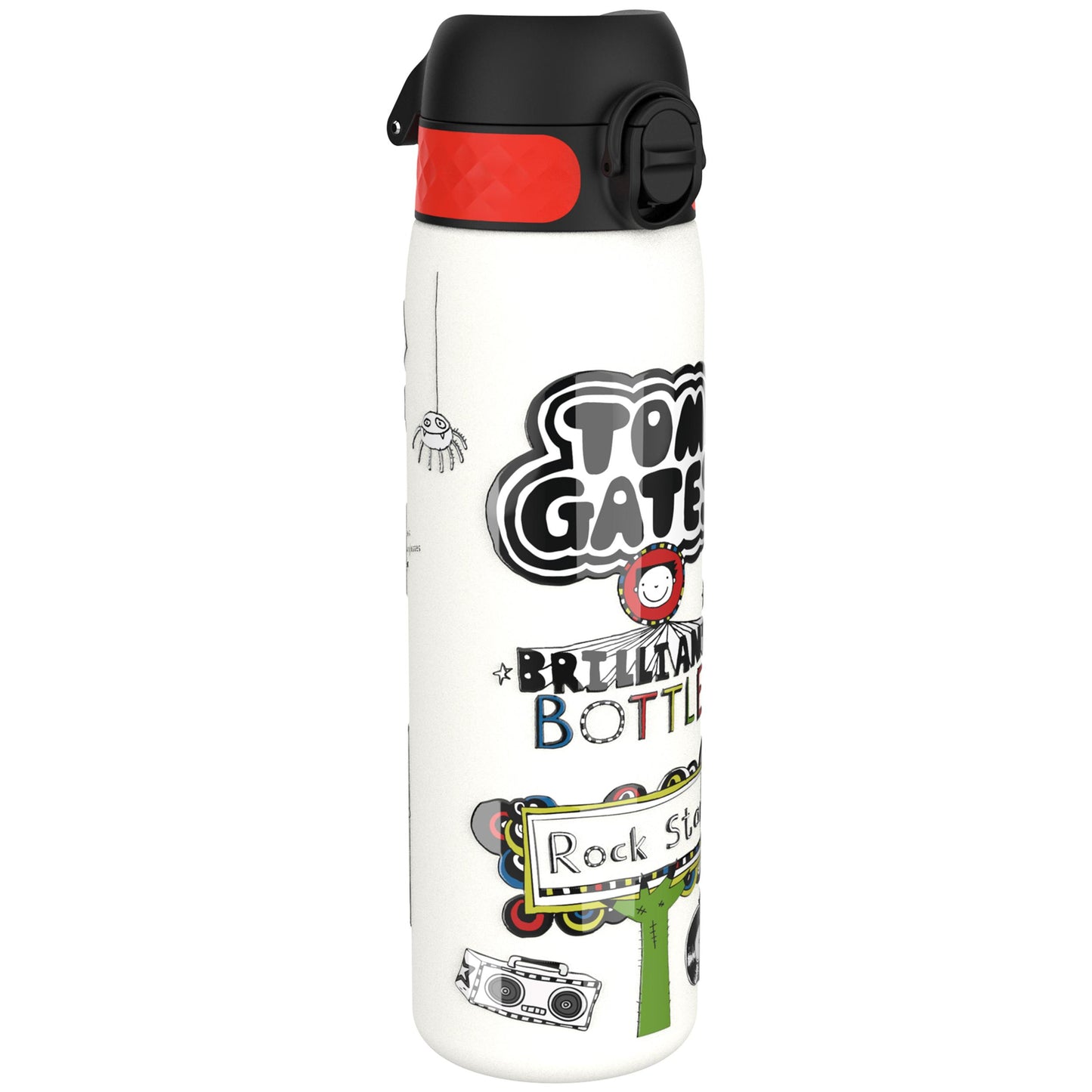 Tom Gates x Ion8 Water Bottle, Stainless Steel, Rockstar, 600ml (20oz)