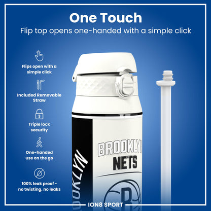 NBA x Ion8 Sports, Insulated Bottle, Brooklyn Nets, 750ml (24oz)