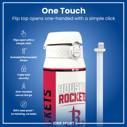 NBA x Ion8 Sports, Insulated Bottle, Houston Rockets, 750ml (24oz)