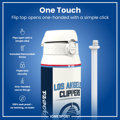 NBA x Ion8 Sports, Insulated Bottle, LA Clippers, 750ml (24oz)