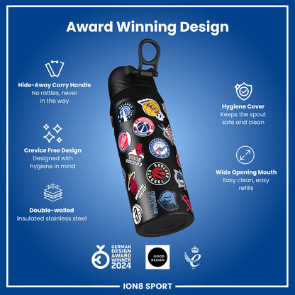NBA x Ion8 Sports, Insulated Bottle, Multi Teams, 750ml (24oz)