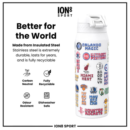 NBA x Ion8 Sports, Insulated Bottle, Patch Logos, 750ml (24oz)