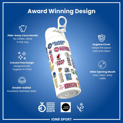 NBA x Ion8 Sports, Insulated Bottle, Patch Logos, 750ml (24oz)