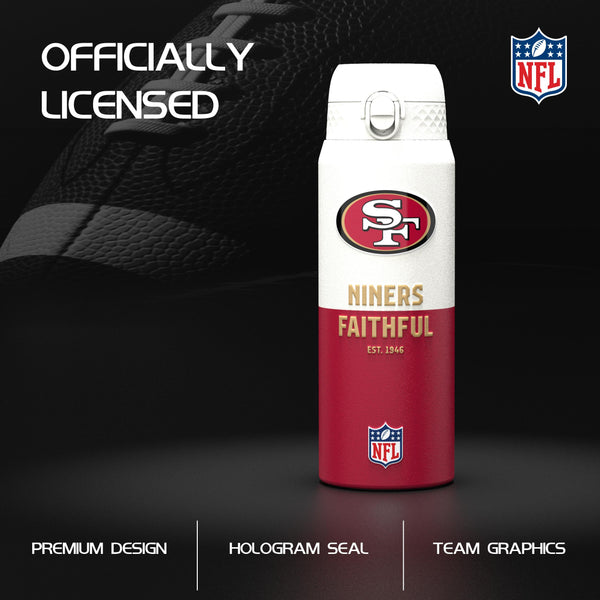 NFL x Ion8 Sports, Insulated Bottle, 50 Series, San Francisco 49ers, 750ml (24oz)