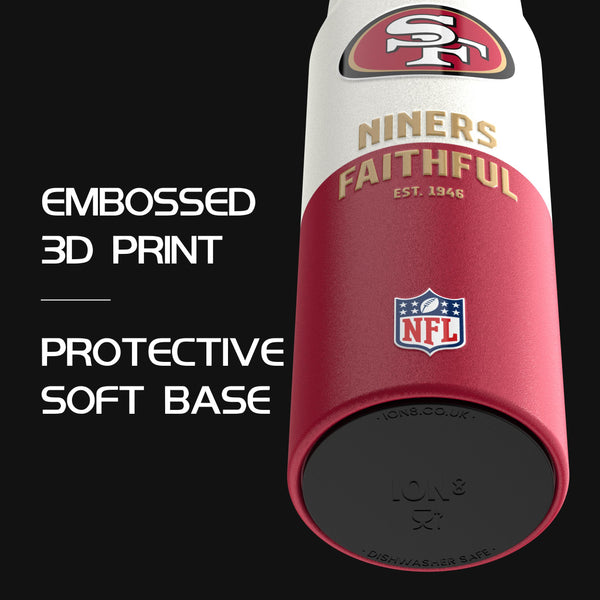 NFL x Ion8 Sports, Insulated Bottle, 50 Series, San Francisco 49ers, 750ml (24oz)