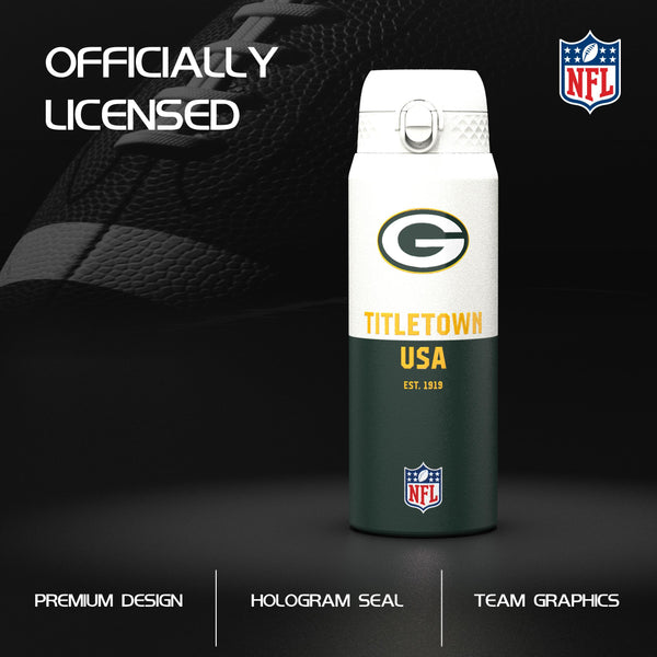NFL x Ion8 Sports, Insulated Bottle, 50 Series, Green Bay Packers, 750ml (24oz)