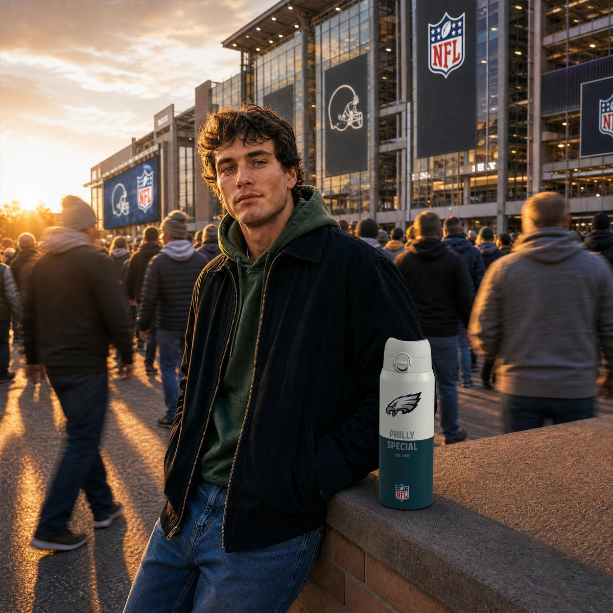 NFL x Ion8 Sports, Insulated Bottle, 50 Series, Philadelphia Eagles, 750ml (24oz)