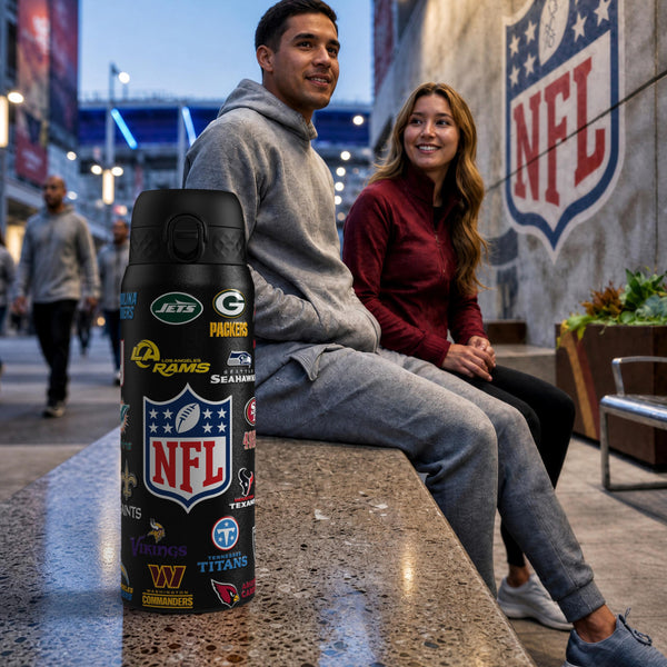 NFL x Ion8 Sports, Insulated Bottle, Logo Series, Multi Teams, 750ml (24oz)