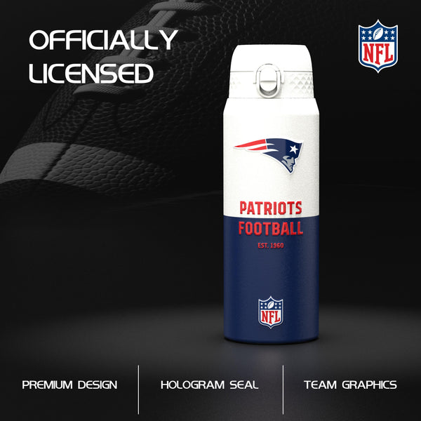 NFL x Ion8 Sports, Insulated Bottle, 50 Series, New England Patriots, 750ml (24oz)
