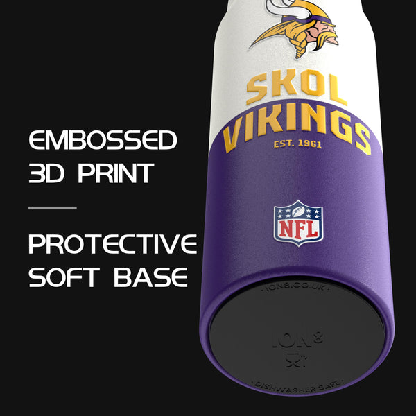 NFL x Ion8 Sports, Insulated Bottle, 50 Series, Minnesota Vikings, 750ml (24oz)