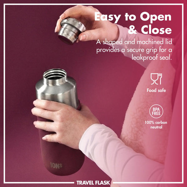 Luma Vacuum Insulated, Flask & Mug, Blackberry, 700ml (24oz)