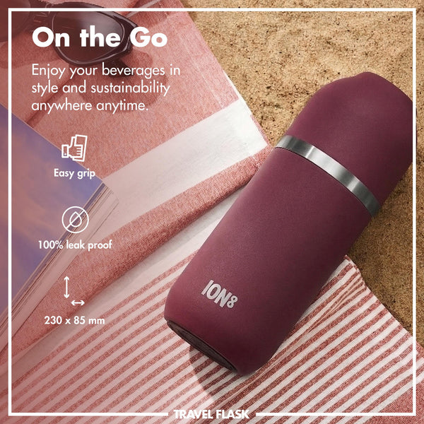 Luma Vacuum Insulated, Flask & Mug, Blackberry, 700ml (24oz)