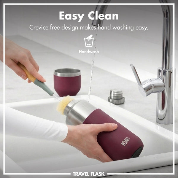 Luma Vacuum Insulated, Flask & Mug, Blackberry, 700ml (24oz)